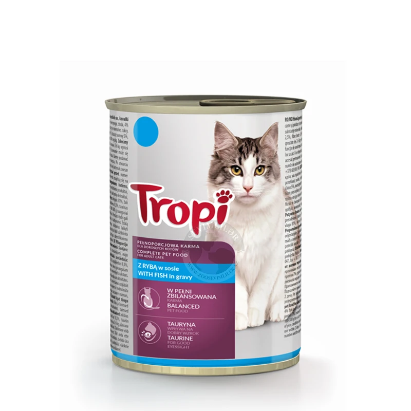 Tropi Adult; с рыбой в соусе, 415 гр