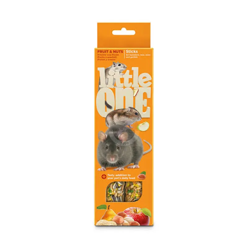 Little One. Палочки для хомяков, крыс, мышей и песчанок с фруктами и орехами