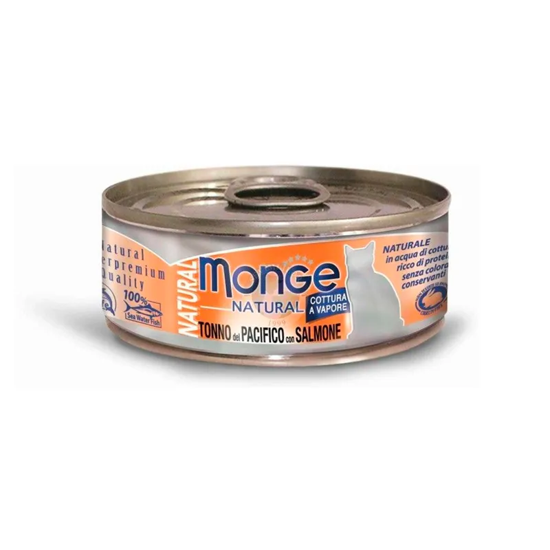 Monge Natural; с тунцом и лососем, 80 гр