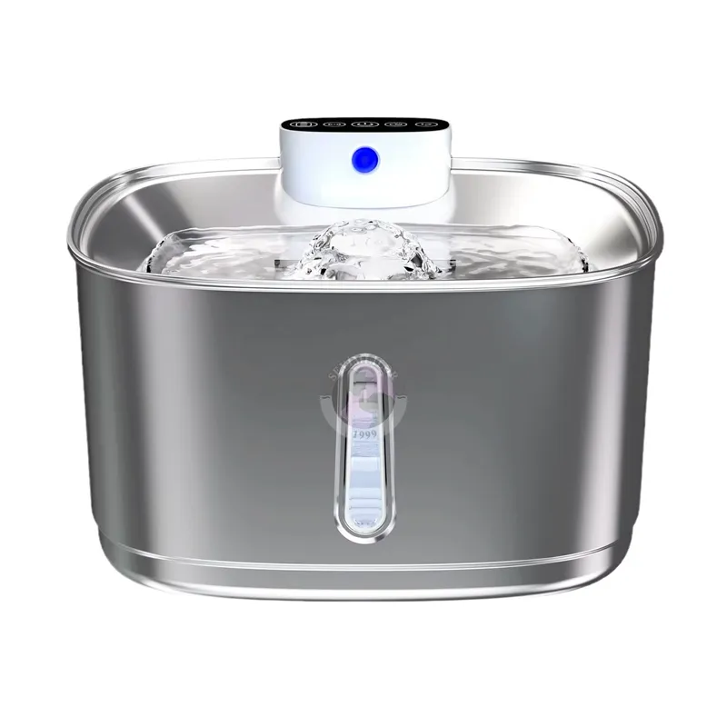 Automatic stainless steel water fountain for cats and dogs, 3.2 L