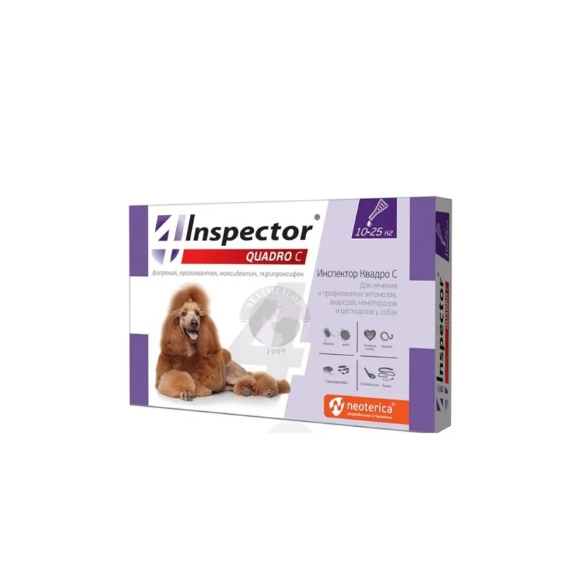 Inspector Quadro C; капли на холку для собак 10-25 кг, 1 шт