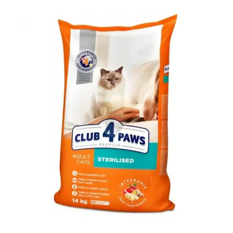 Kormotech Club 4 Paws Adult Sterilised; with chicken