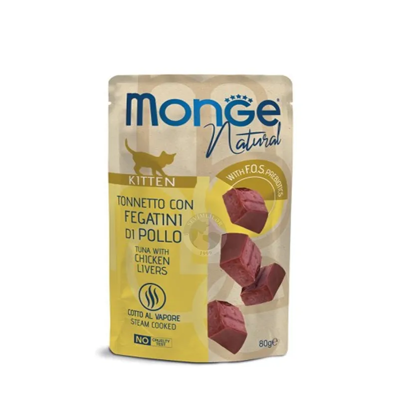 Monge Natural Kitten; with tuna and liver, 80 gr