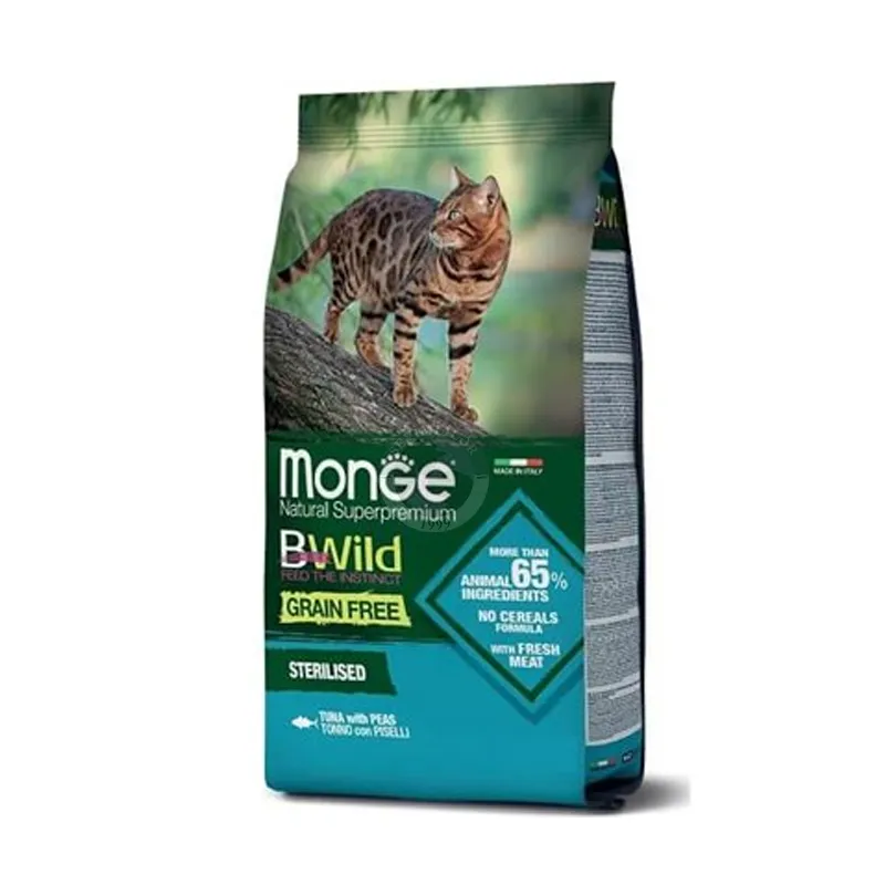 Monge Bwild Cat; с тунцом и горохом, 1.5 кг