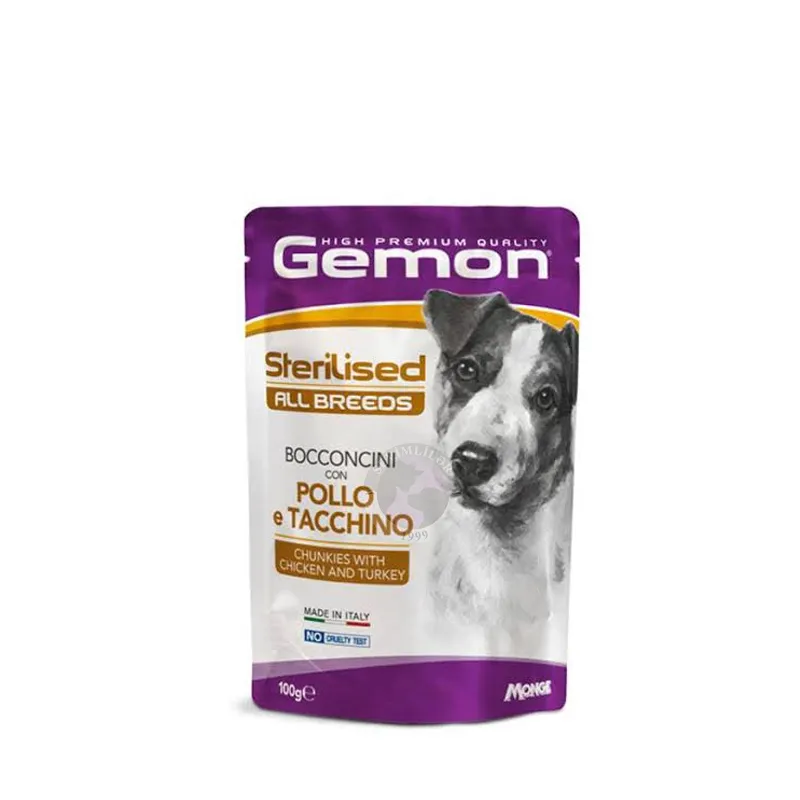 Gemon Sterilised, с курицей и индейкой, 100 гр