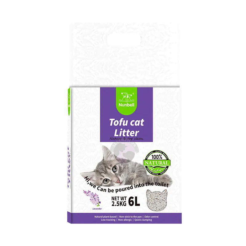 Nunbell Tofu Lavender; pişiklər üçün qum, 6 LT