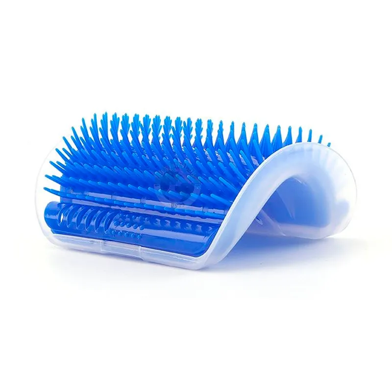 Nunbell; corner grooming brush for cats