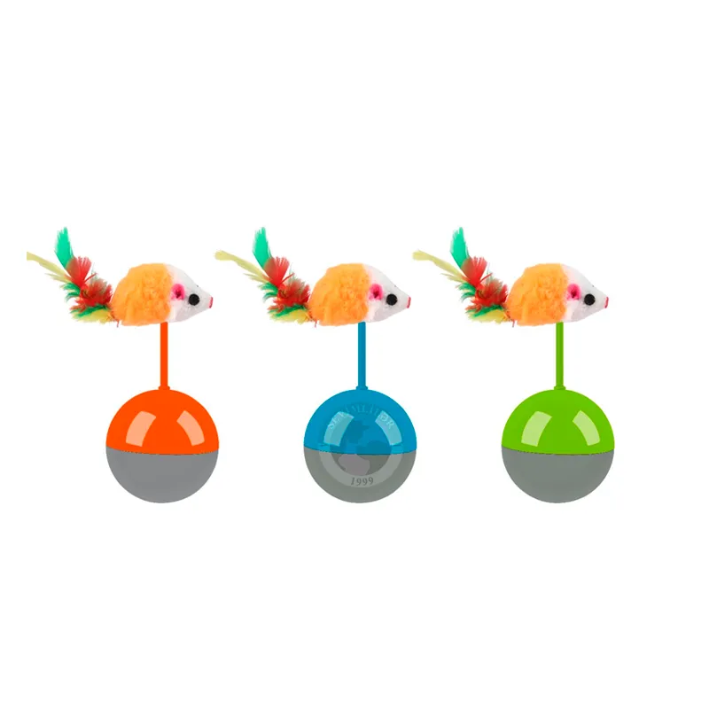 Nunbell; tumbler toy with a mouse for cats