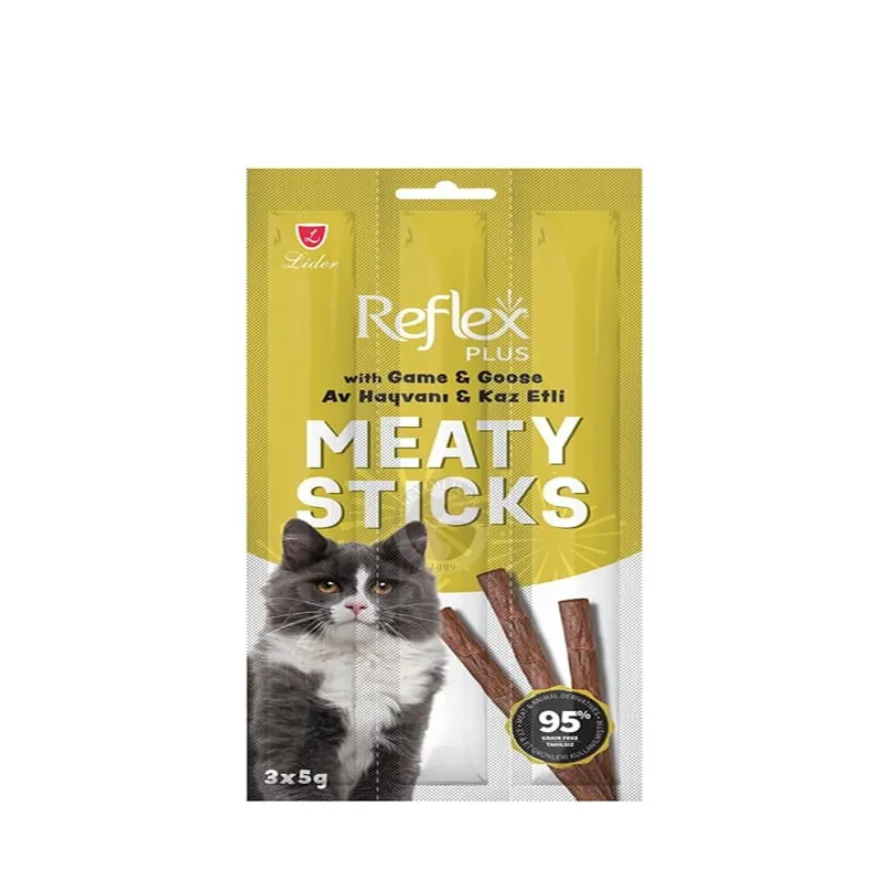 Reflex Plus Mini Sticks; с дичью и гусем, 3 шт