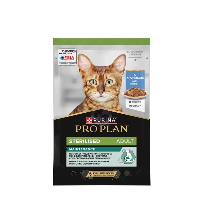 Purina ProPlan Sterilised Adult; с кроликом в соусе, 85 гр